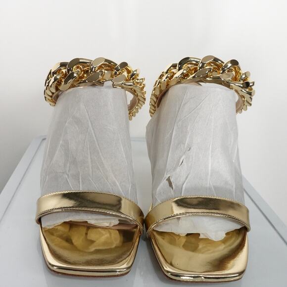 VGUC Michael by Michael Kors Bianca Embellished Metallic Leather Heels Size 9.5 - Picture 1 of 10